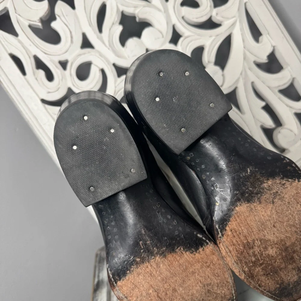 VINTAGE Western Pointed Toe Pull On Ankle Cowboy Boot Size 8.5EE Rodeo